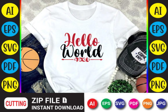 Hello World: Your New Baby T-Shirt Design & Creative Asset Hub