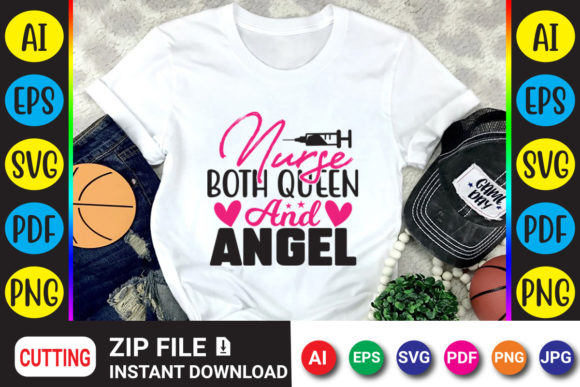 Nurse Both Queen and Angel: A Versatile SVG Design Asset