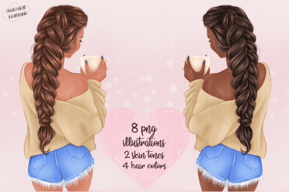 Style Your Planner: The Versatile Coffee Girl Clipart