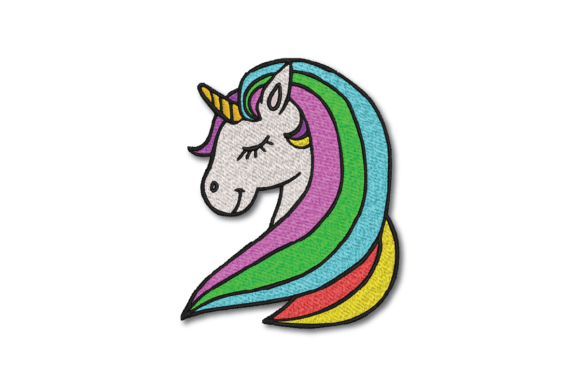 Unicorn Rainbow Head: Elevate Your Embroidery Artistry